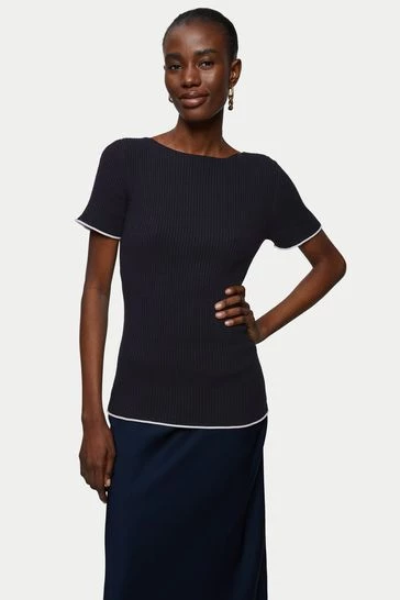 Jigsaw Blue Cotton Plisse Top 6 Jigsaw Blue Cotton Plisse Top - Image 6