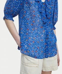 Jigsaw Blue Stem Ditsy Short Sleeve Blouse -Jigsaw Sales Shop unnamed file 1005 scaled