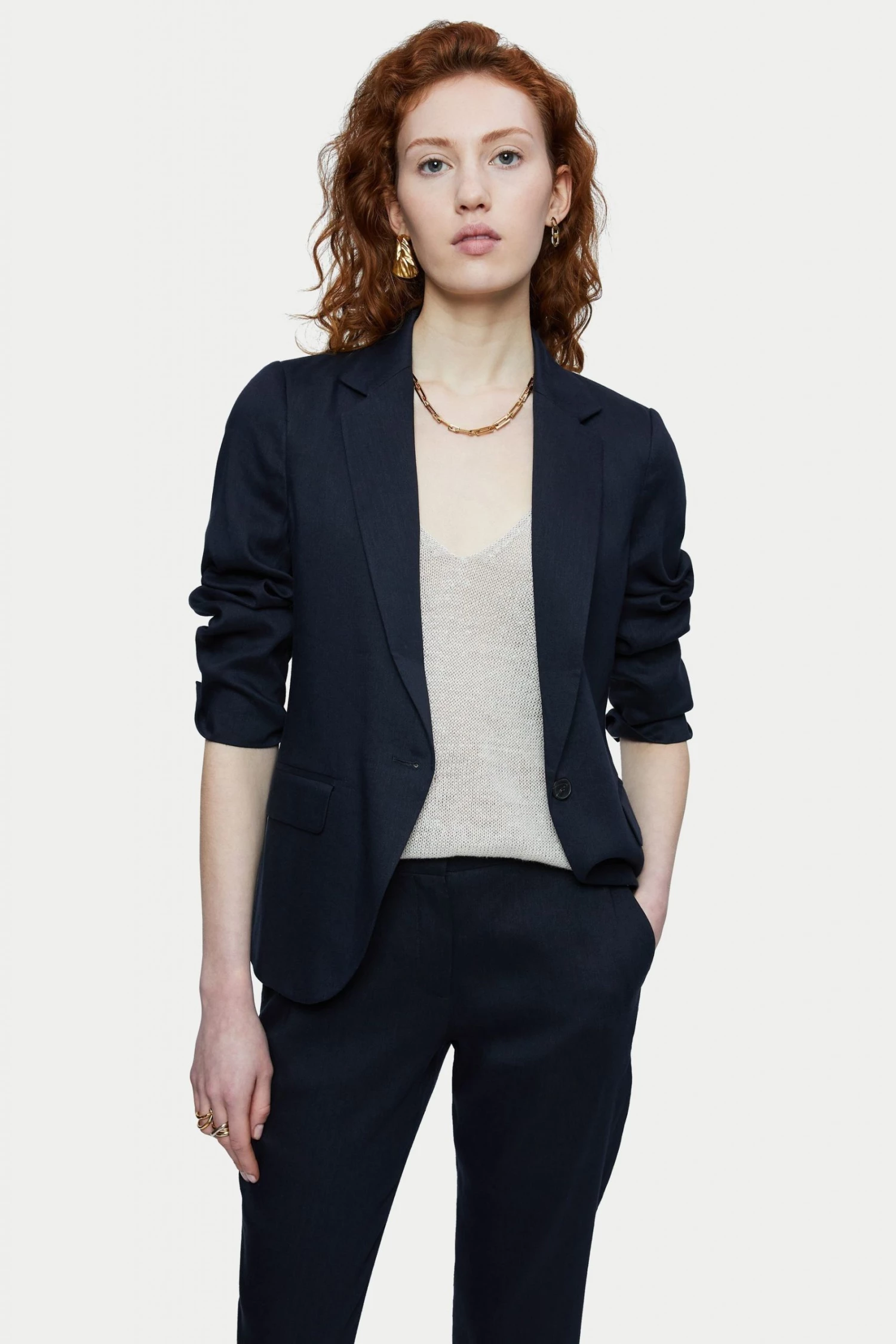 Jigsaw Blue Portofino Linen Jacket 1 Jigsaw Blue Portofino Linen Jacket