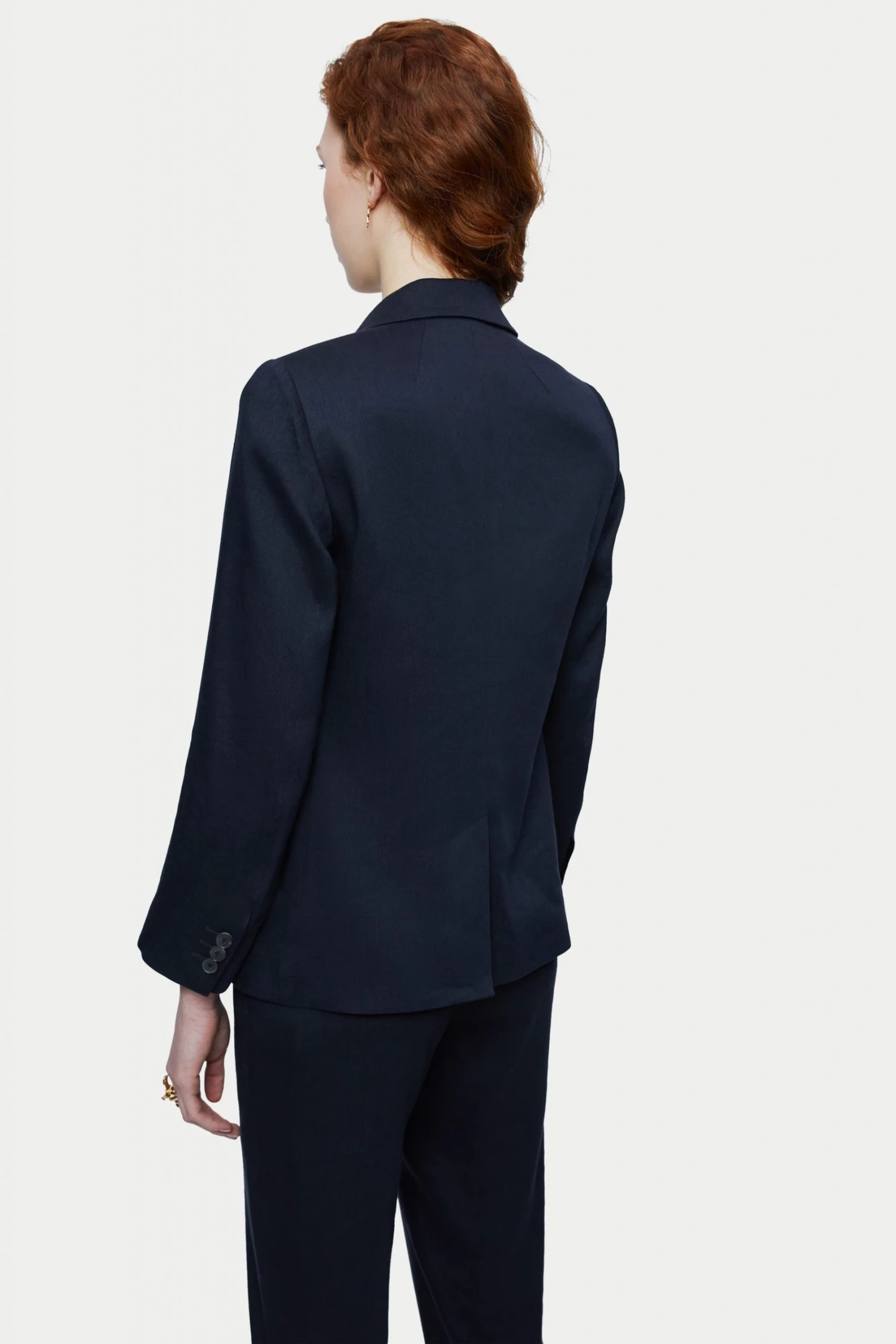 Jigsaw Blue Portofino Linen Jacket 2 Jigsaw Blue Portofino Linen Jacket - Image 2