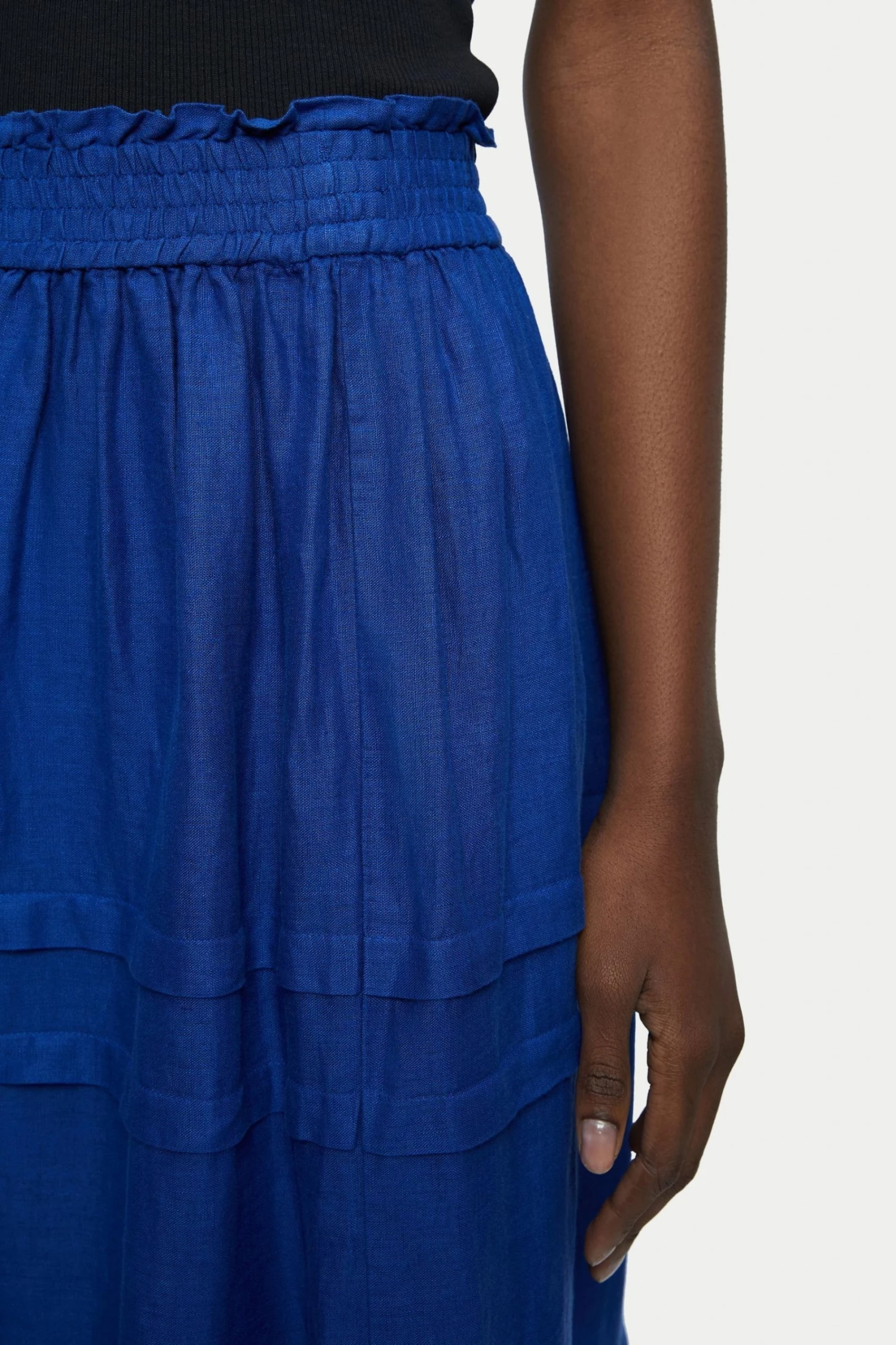 Jigsaw Blue Light Linen Skirt 4 Jigsaw Blue Light Linen Skirt - Image 4