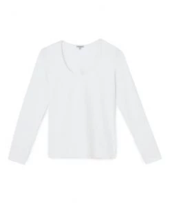 Jigsaw White Double Front Scoop T-Shirt -Jigsaw Sales Shop unnamed file 1047