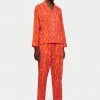 Jigsaw Orange Ikat Cotton Modal Pyjamas