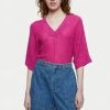 Jigsaw Pink Linen Cotton Slouchy Jumper