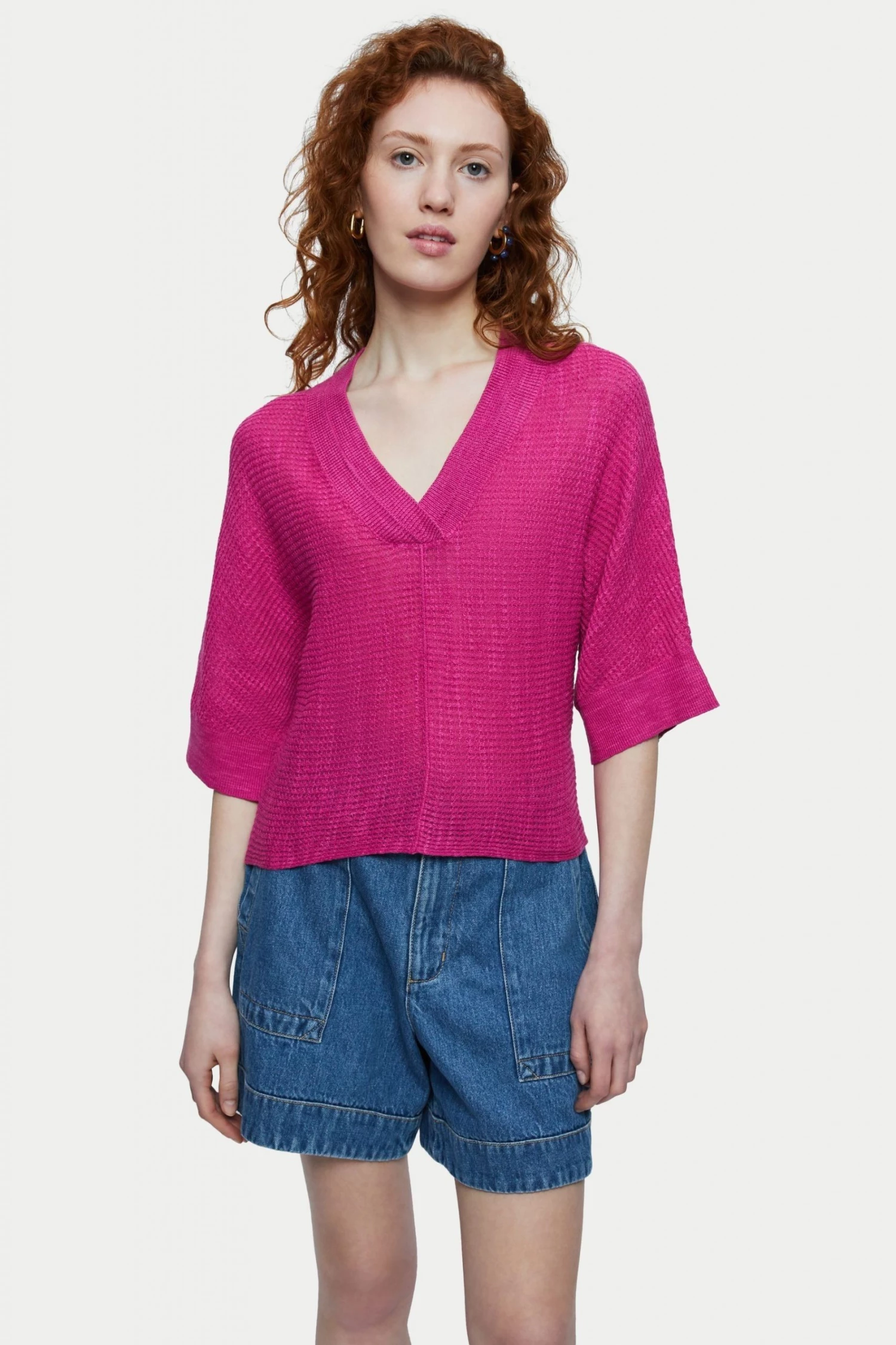 Jigsaw Pink Linen Cotton Slouchy Jumper 5 Jigsaw Pink Linen Cotton Slouchy Jumper - Image 5