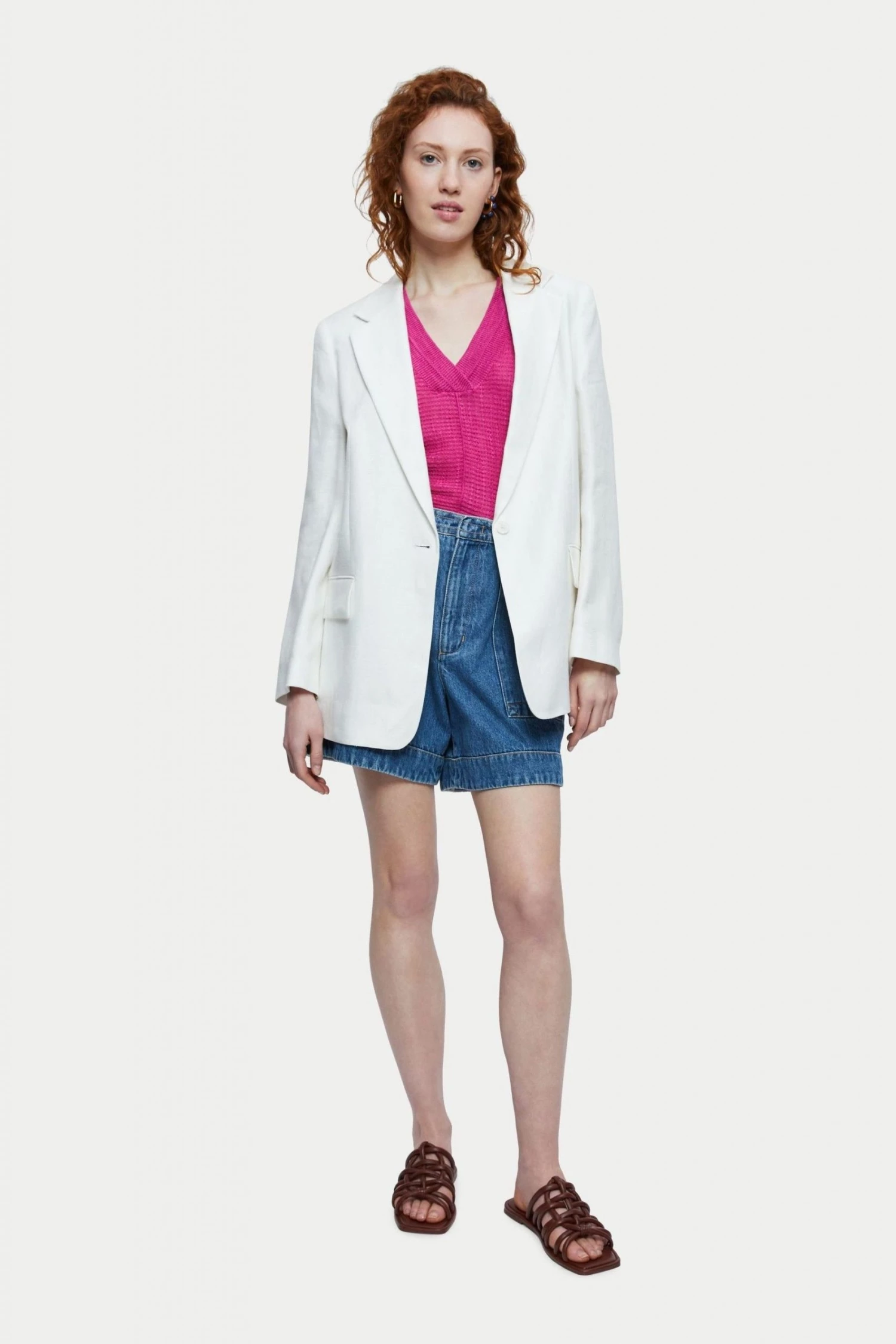 Jigsaw Pink Linen Cotton Slouchy Jumper 6 Jigsaw Pink Linen Cotton Slouchy Jumper - Image 6