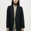 Jigsaw Black Gibson Brushed Wool Blazer