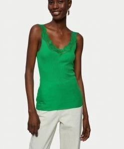 Jigsaw Green Lace Trim Vest