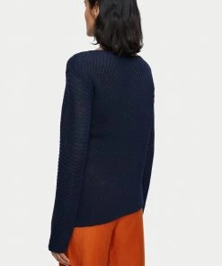 Jigsaw Blue Pure Linen Slanted Rib Jumper -Jigsaw Sales Shop unnamed file 1143 scaled