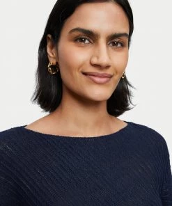 Jigsaw Blue Pure Linen Slanted Rib Jumper -Jigsaw Sales Shop unnamed file 1144 scaled