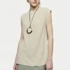 Jigsaw Natural Rib Cap Sleeve Crew Jumper