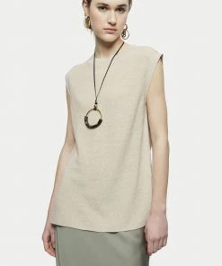 Jigsaw Sales Shop 35 Jigsaw Natural Rib Cap Sleeve Crew Jumper