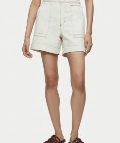 Jigsaw Cream Patch Pockets Shorts