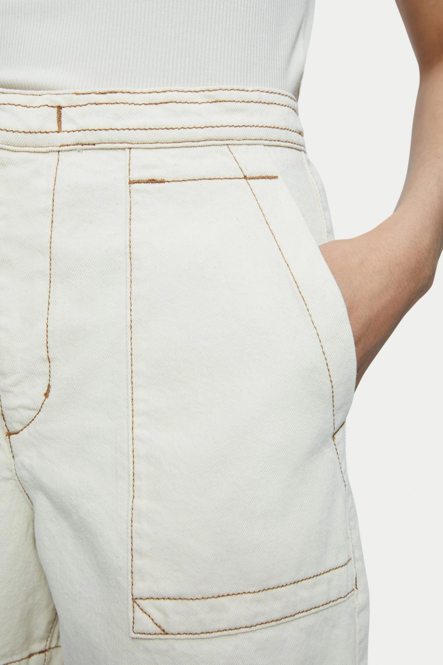 Jigsaw Cream Patch Pockets Shorts 5 Jigsaw Cream Patch Pockets Shorts - Image 5