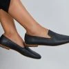 Jigsaw Jane Black Soft Leather Loafers