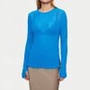 Jigsaw Blue Viscose Crinkled Top