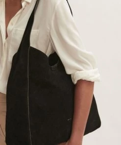 Jigsaw Black Heckfield Suede Slouch Bag -Jigsaw Sales Shop unnamed file 1241