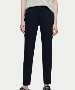 Jigsaw Blue Palmer Portofino Linen Trousers