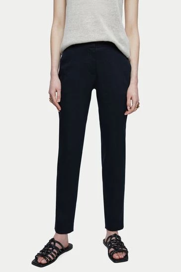 Jigsaw Blue Palmer Portofino Linen Trousers 7 Jigsaw Blue Palmer Portofino Linen Trousers - Image 7