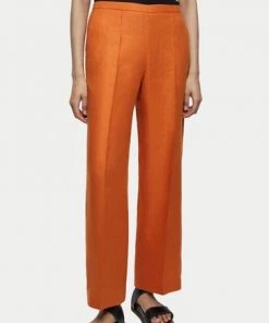 Jigsaw Orange Linen Herringbone Palazzo -Jigsaw Sales Shop unnamed file 153