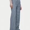 Jigsaw Blue Linen Check Trousers