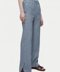 Jigsaw Blue Linen Check Trousers 11 Jigsaw Blue Linen Check Trousers -Jigsaw Sales Shop unnamed file 159