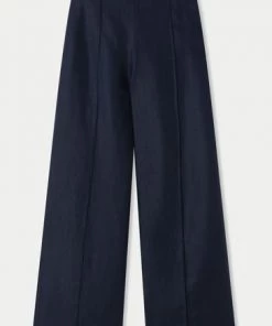 Jigsaw Blue Linen Herringbone Palazzo -Jigsaw Sales Shop unnamed file 172