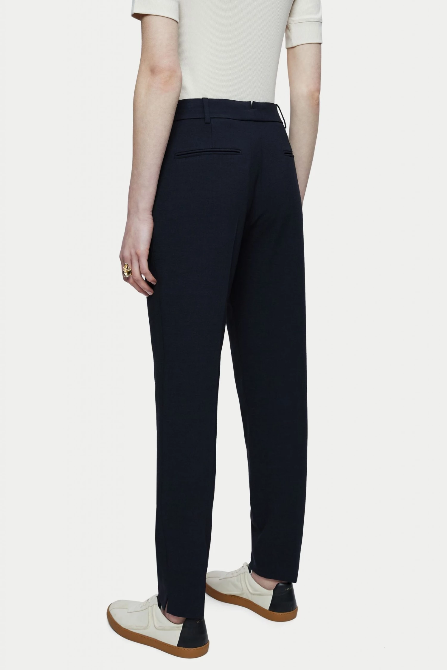 Jigsaw Blue Crosshatch Palmer Trousers 2 Jigsaw Blue Crosshatch Palmer Trousers - Image 2