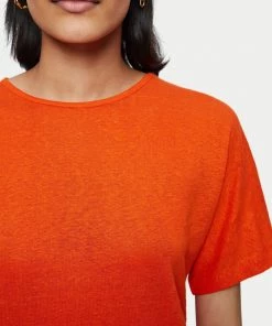 Jigsaw Orange Linen Kimono Sleeve T-Shirt -Jigsaw Sales Shop unnamed file 18 scaled