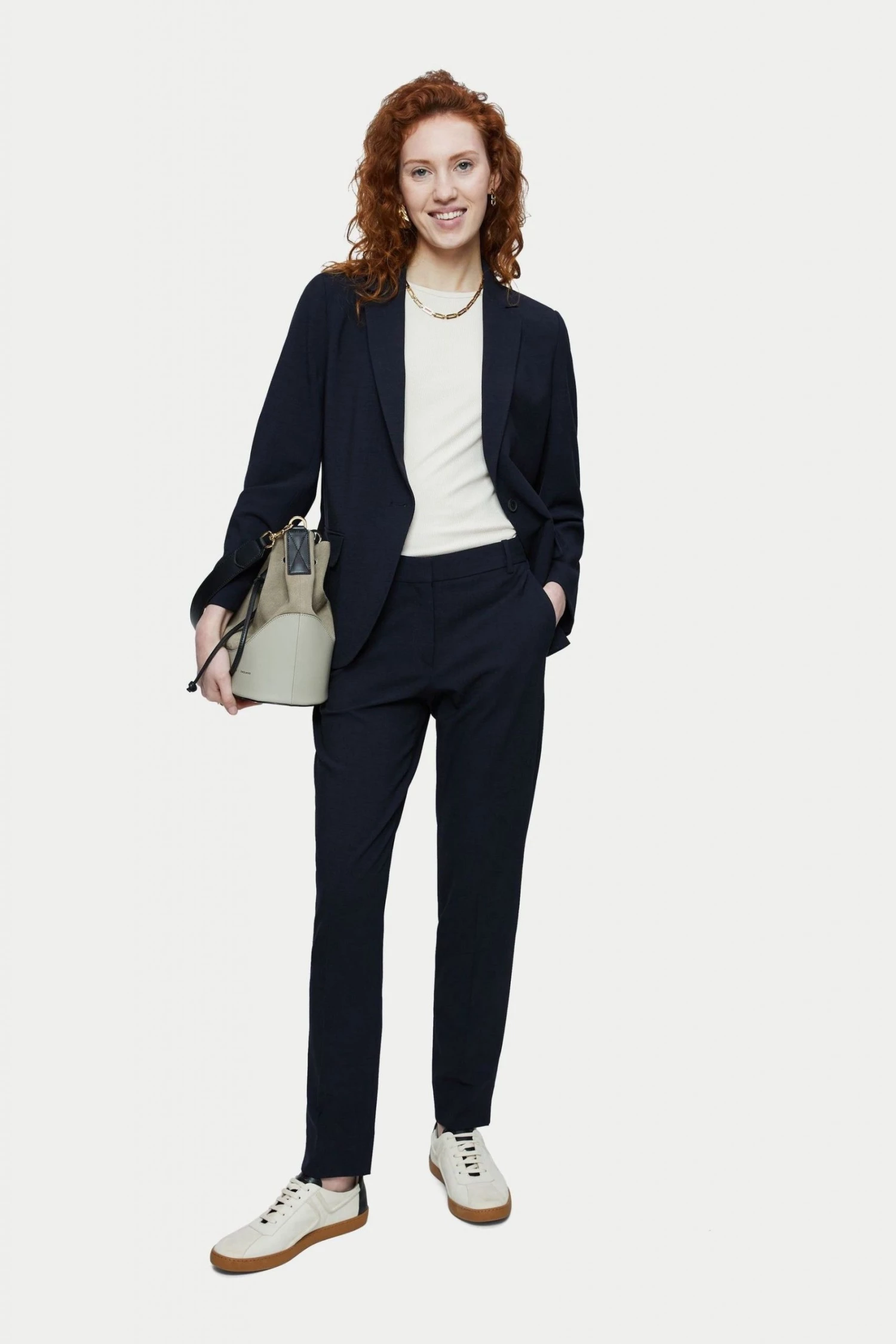 Jigsaw Blue Crosshatch Palmer Trousers 3 Jigsaw Blue Crosshatch Palmer Trousers - Image 3