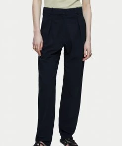 Jigsaw Blue Crosshatch Logan Trousers