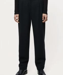 Jigsaw Black Chaplin Fluid Twill Trousers