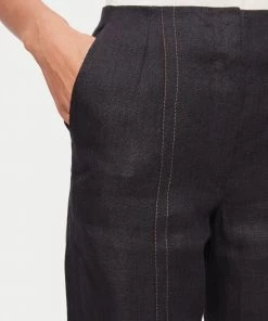 Jigsaw Black Linen Cross Dye Trousers -Jigsaw Sales Shop unnamed file 208 scaled