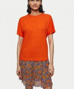 Jigsaw Orange Linen Kimono Sleeve T-Shirt -Jigsaw Sales Shop unnamed file 21