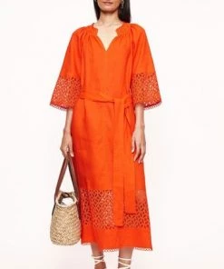 Jigsaw Lillia Orange Broderie Midi Dress -Jigsaw Sales Shop unnamed file 217