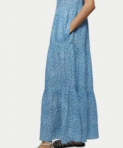 Jigsaw Blue Gauze Linen Star Leaf Dress -Jigsaw Sales Shop unnamed file 220 scaled