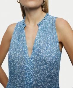 Jigsaw Blue Gauze Linen Star Leaf Dress -Jigsaw Sales Shop unnamed file 221 scaled