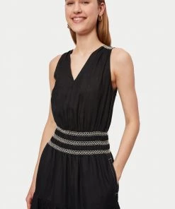 Jigsaw Black Linen Smocked Detail Maxi Dress -Jigsaw Sales Shop unnamed file 233 scaled