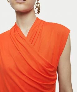 Jigsaw Red Jersey Wrap Sleeveless Top -Jigsaw Sales Shop unnamed file 25 scaled