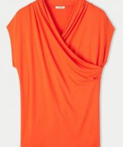 Jigsaw Red Jersey Wrap Sleeveless Top -Jigsaw Sales Shop unnamed file 27
