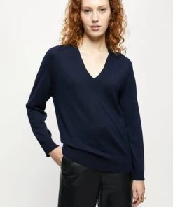 Jigsaw Blue Merino V-Neck Slouchy Jumper -Jigsaw Sales Shop unnamed file 280