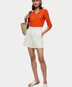 Jigsaw Orange Linen Cotton Button Jumper -Jigsaw Sales Shop unnamed file 289 scaled