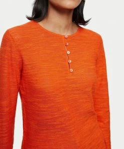 Jigsaw Orange Linen Cotton Button Jumper -Jigsaw Sales Shop unnamed file 290 scaled