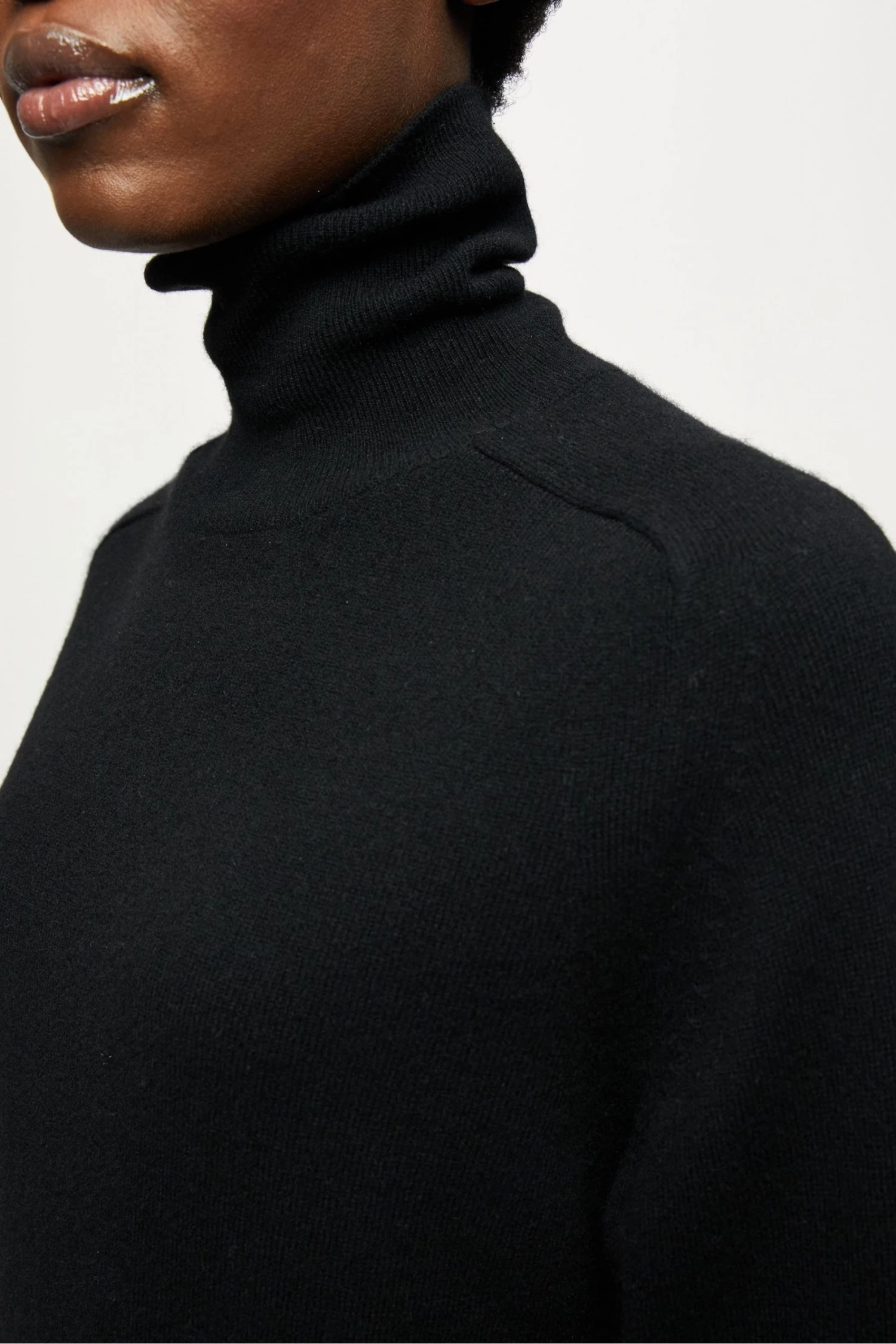 Jigsaw Black Cashmere Forever Polo Jumper 5 Jigsaw Black Cashmere Forever Polo Jumper - Image 5