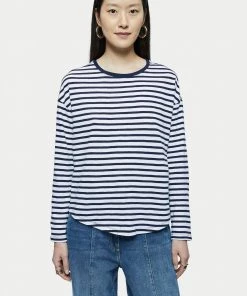 Jigsaw Blue Cotton Slub Stripe Long Sleeve Boyfriend T-Shirt 10 Jigsaw Blue Cotton Slub Stripe Long Sleeve Boyfriend T-Shirt -Jigsaw Sales Shop unnamed file 31 scaled