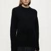 Jigsaw Black Cashmere Boyfriend Jumper