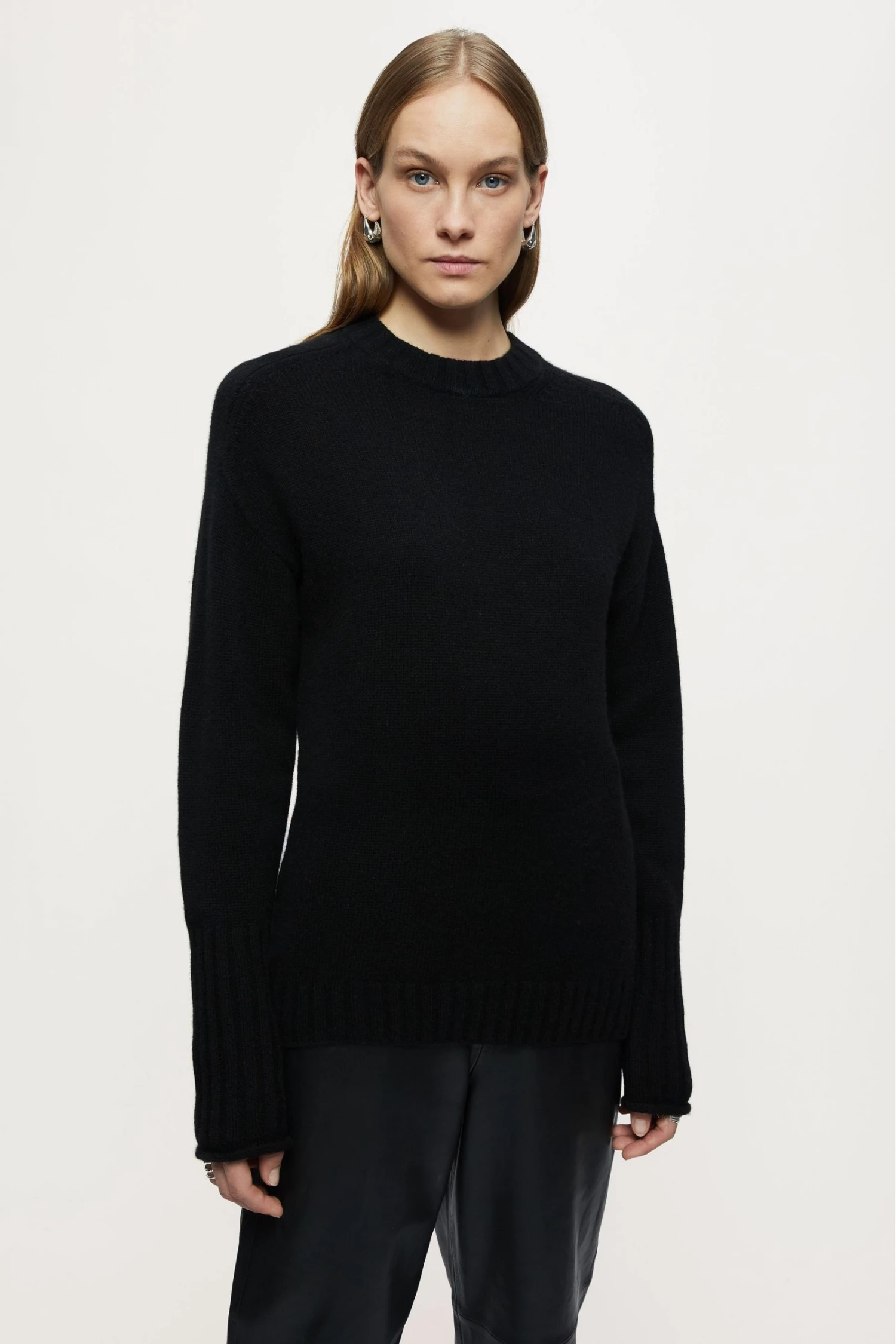 Jigsaw Black Cashmere Boyfriend Jumper 1 Jigsaw Black Cashmere Boyfriend Jumper
