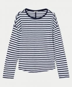 Jigsaw Blue Cotton Slub Stripe Long Sleeve Boyfriend T-Shirt 13 Jigsaw Blue Cotton Slub Stripe Long Sleeve Boyfriend T-Shirt -Jigsaw Sales Shop unnamed file 34
