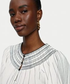 Jigsaw White Cotton Stripe Smocked Top -Jigsaw Sales Shop unnamed file 386 scaled
