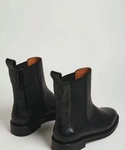 Jigsaw Arman Black Leather Flat Boots -Jigsaw Sales Shop unnamed file 396 scaled